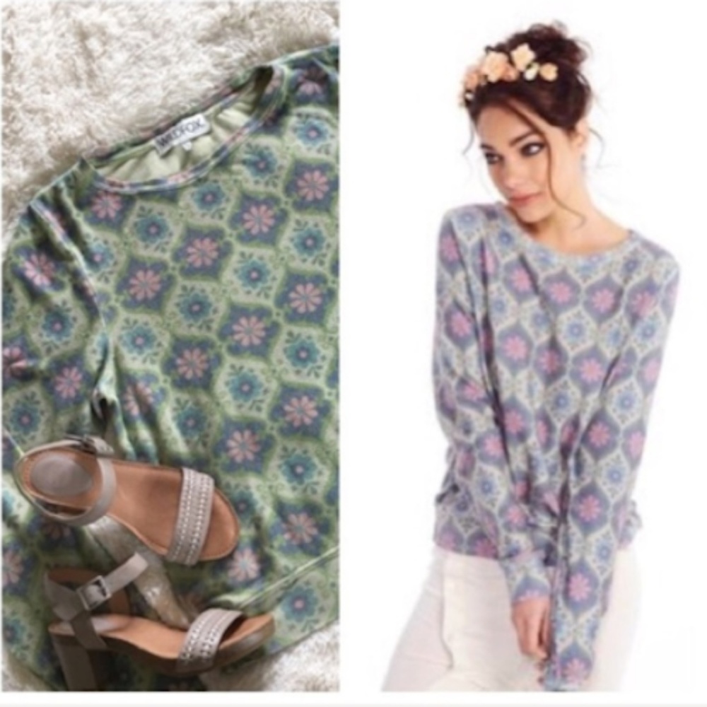 Wildfox | Vintage Florals Distressed Baggy Jumper